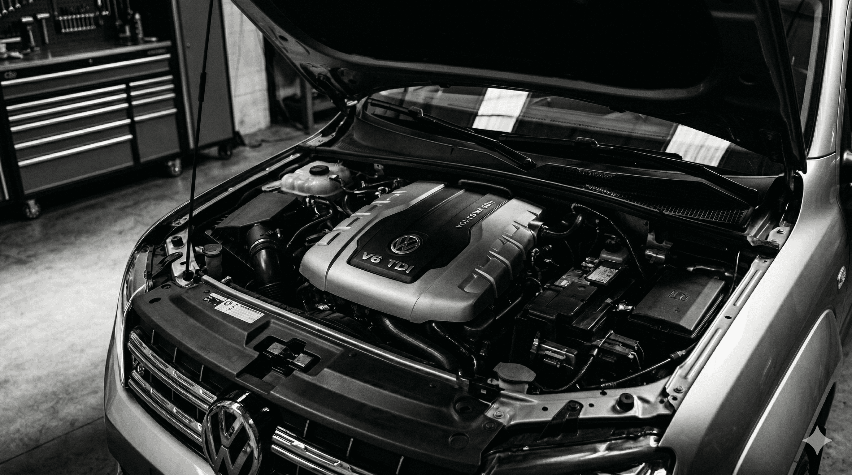 Motor V6 TDI preparado en banco